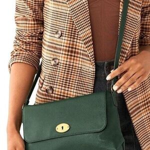 Fossil Dark Green Crossbody Bag